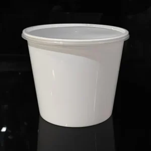 750 ml round container white with lids